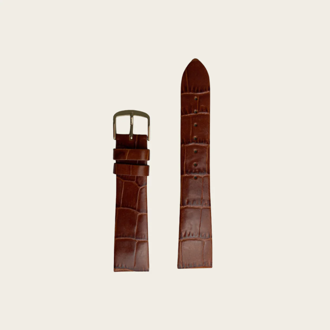 MS719 - Alligator Grain Genuine Leather - Hadley Roma Watch Strap - Image 4