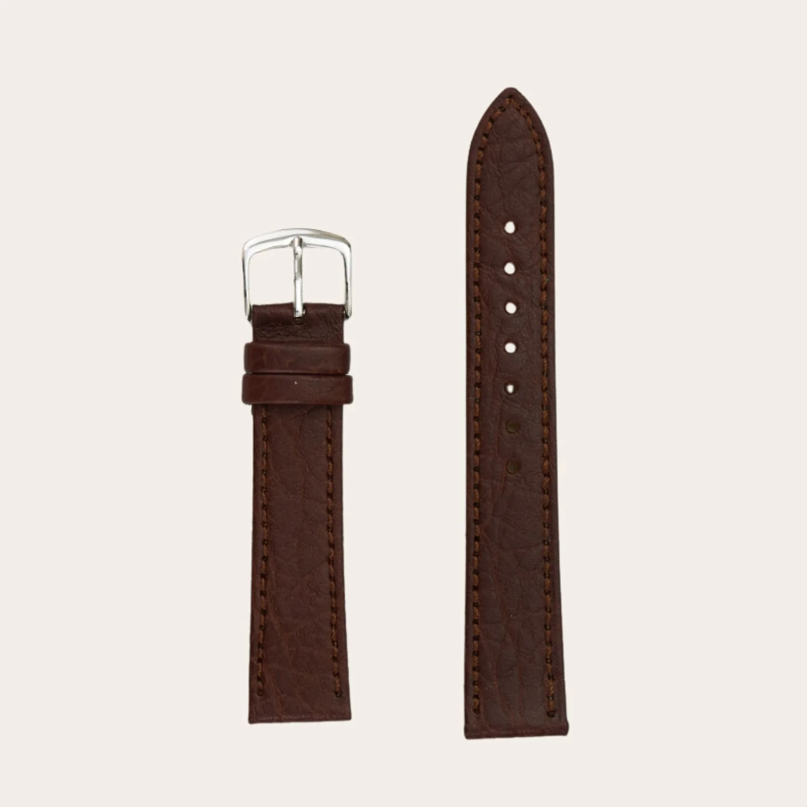 MS787 - Shrunken Grain Genuine Italian Leather - Hadley Roma Watch Strap - Image 3