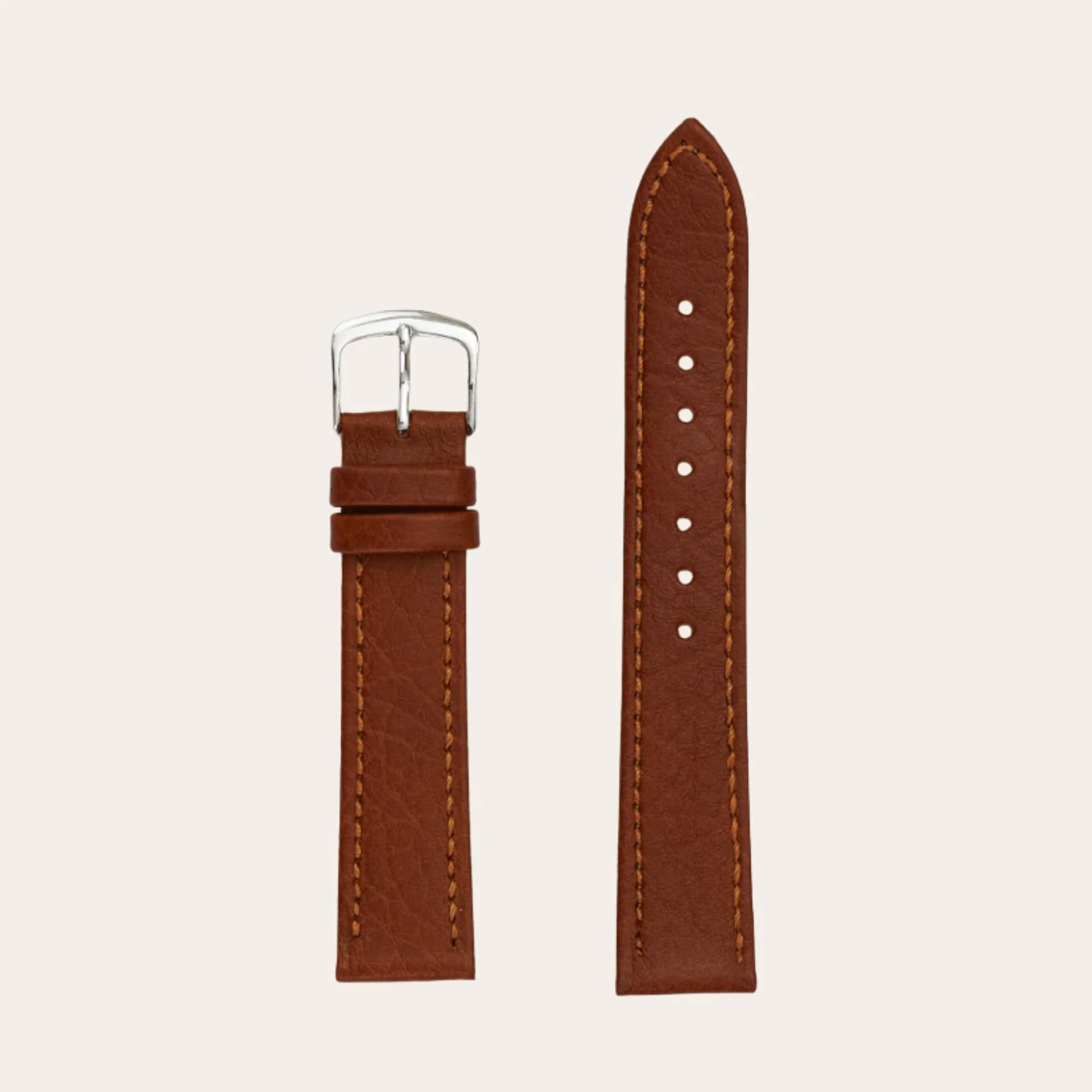 MS787 - Shrunken Grain Genuine Italian Leather - Hadley Roma Watch Strap - Image 4