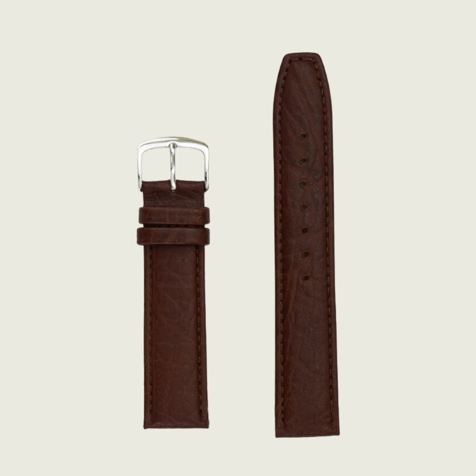 MS788 - Shrunken Grain Genuine Italian Leather - Hadley Roma Watch Strap - Image 3