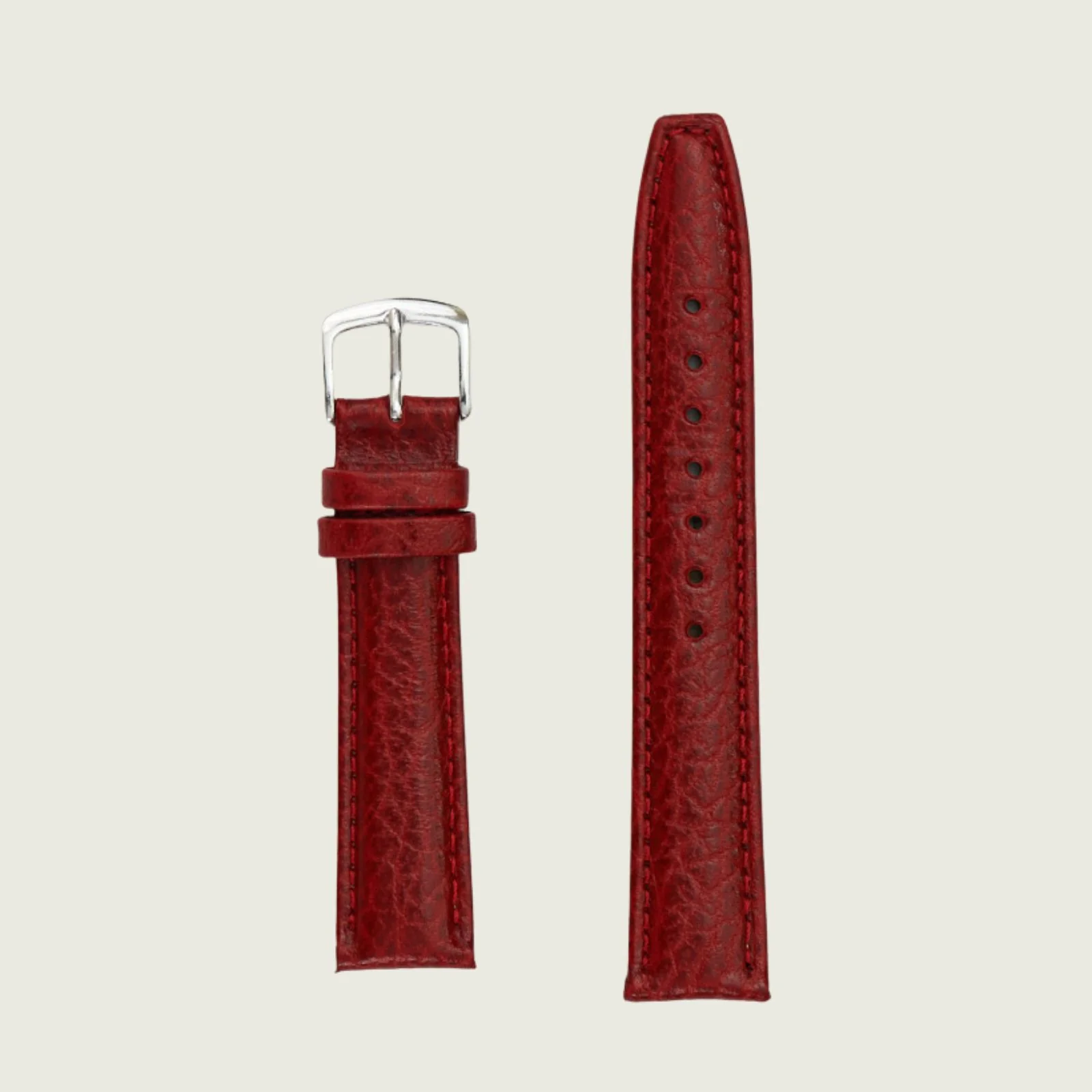 MS788 - Shrunken Grain Genuine Italian Leather - Hadley Roma Watch Strap - Image 6