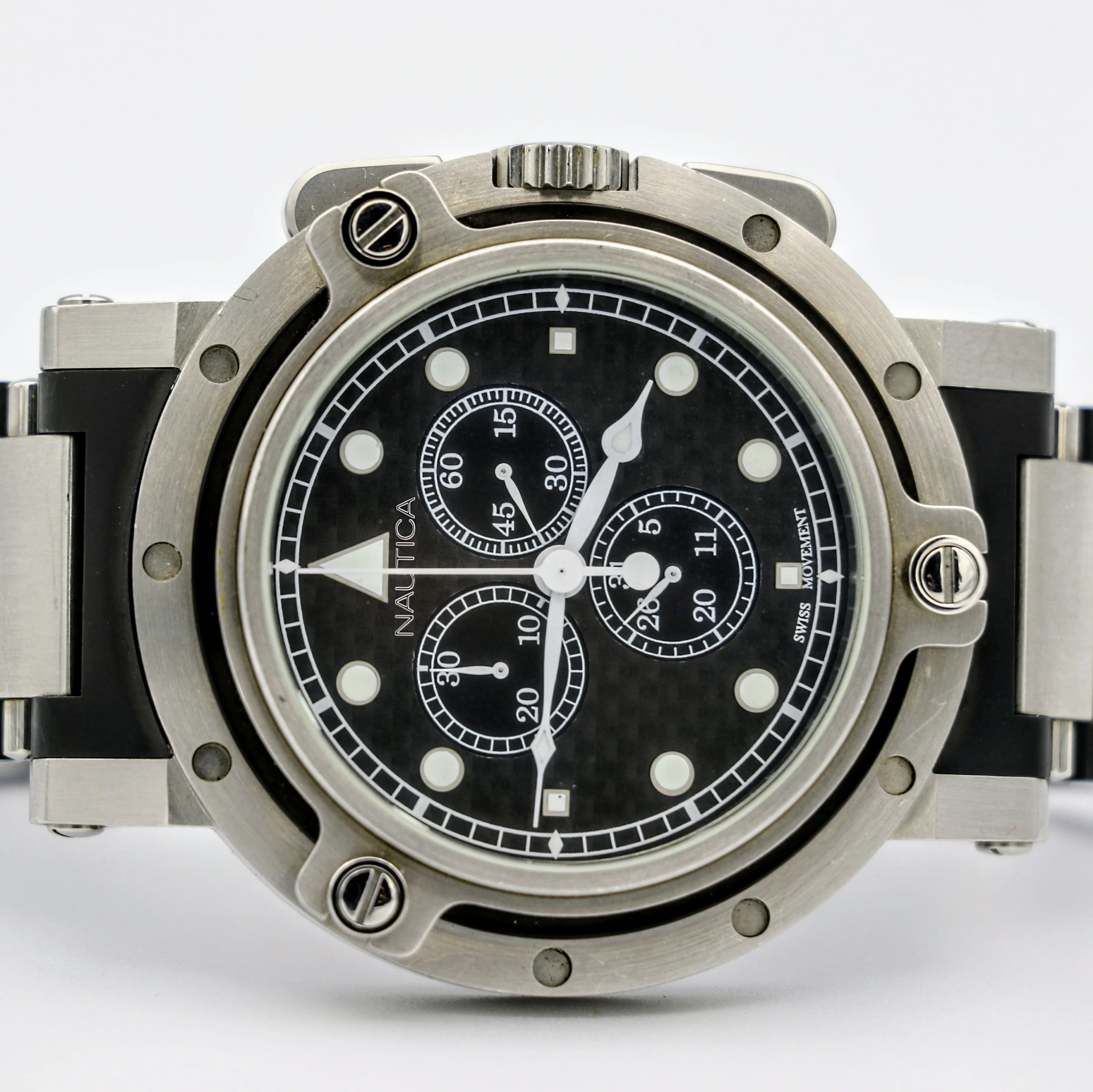 NAUTICA Chronograph Wristwatch Basketweave Dial Swiss High-Quality Quartz Watch - Image 7