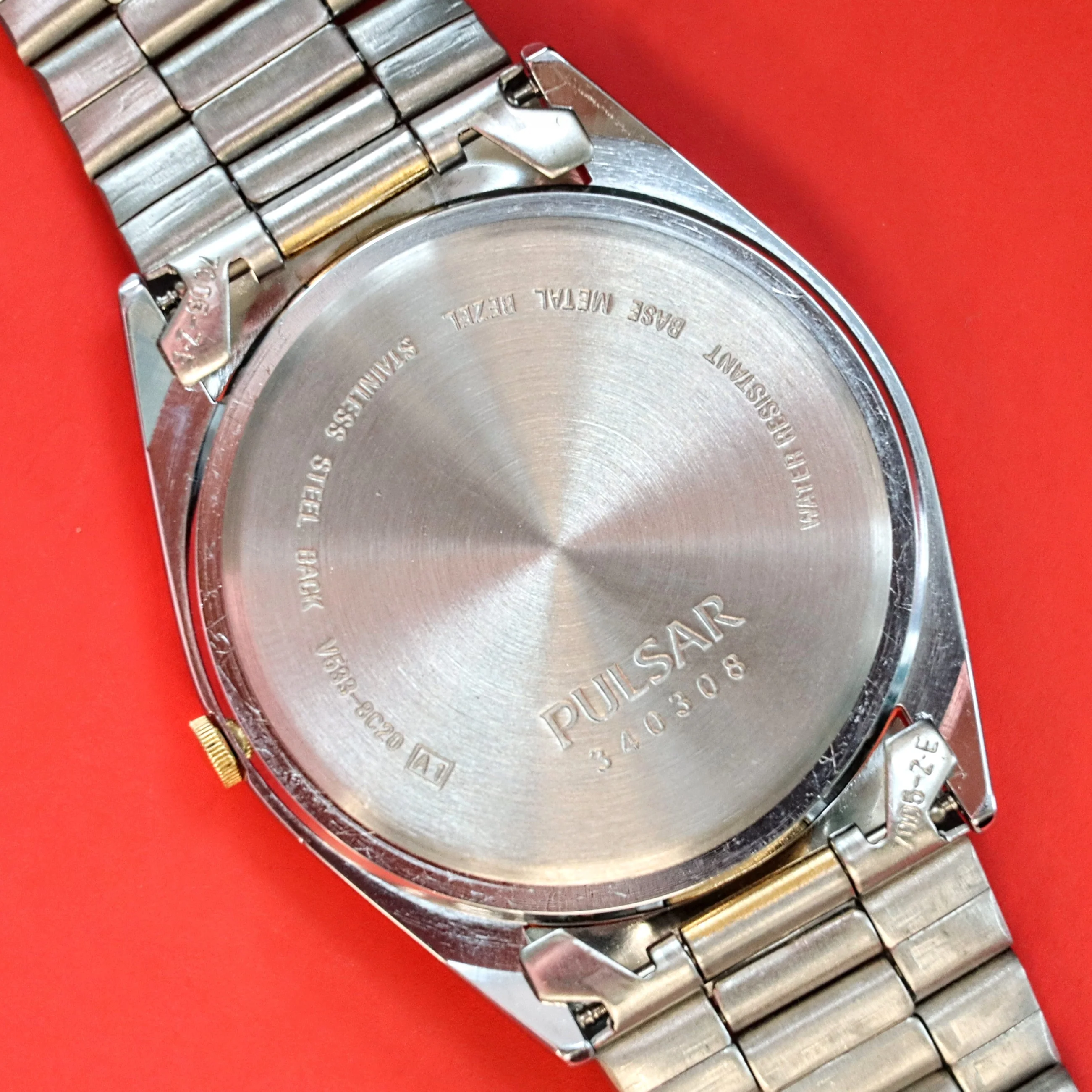 NOS PULSAR Quartz Watch Ref. PPX108 Day/Date Two-Tone Case & Bracelet Wristwatch Box & Papers! - Image 10