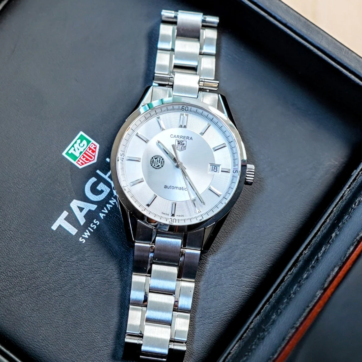 TAG HEUER Carrera Automatic Watch WV211A-2 "Geneva National Resort & Club" Dial Calibre 5 Date Indicator Wristwatch ALL Original, Double Box & Papers! - Image 14