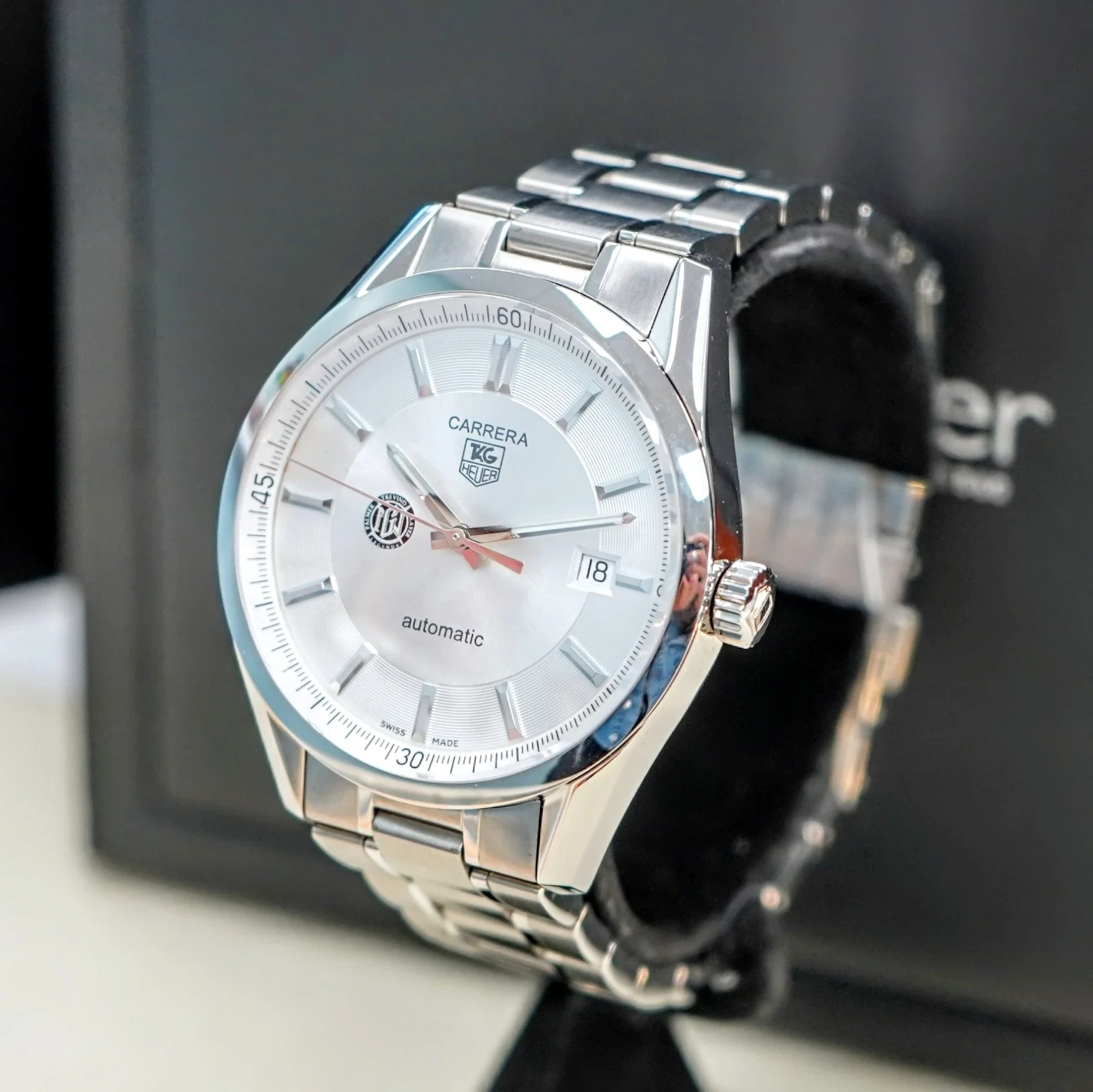 TAG HEUER Carrera Automatic Watch WV211A-2 "Geneva National Resort & Club" Dial Calibre 5 Date Indicator Wristwatch ALL Original, Double Box & Papers! - Image 4