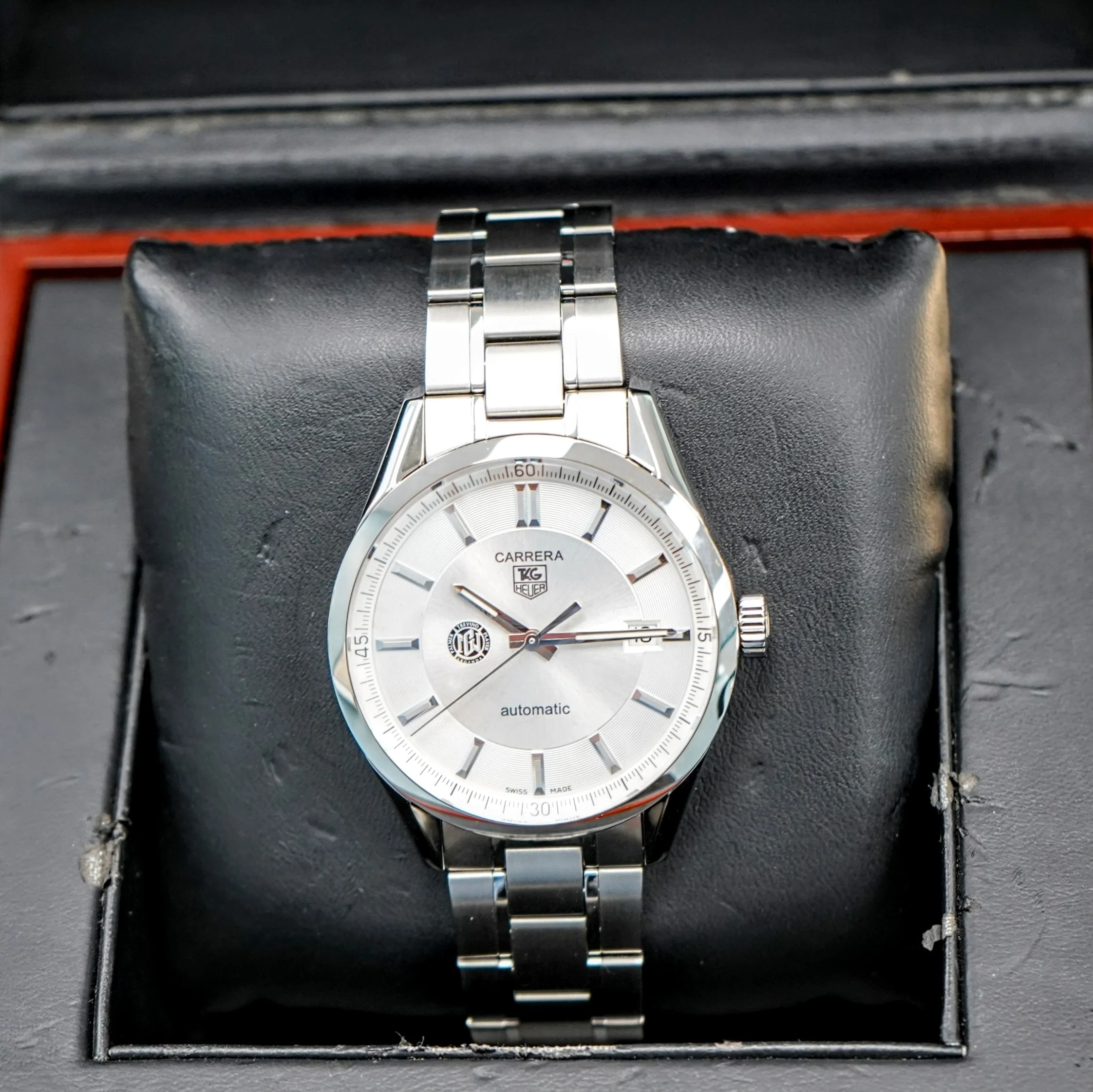 TAG HEUER Carrera Automatic Watch WV211A-2 "Geneva National Resort & Club" Dial Calibre 5 Date Indicator Wristwatch ALL Original, Double Box & Papers! - Image 6