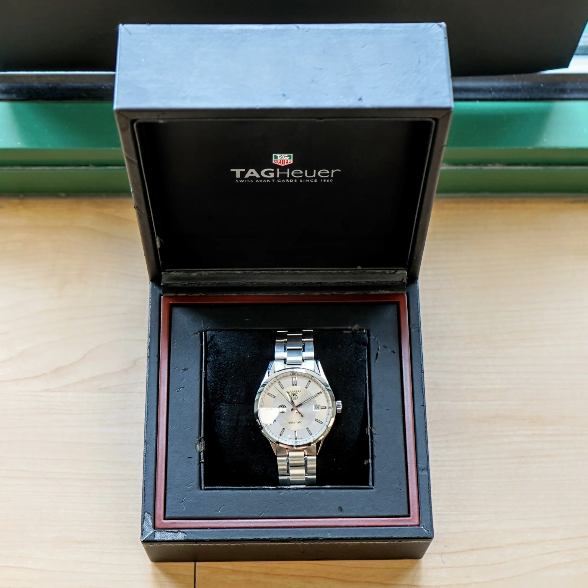 TAG HEUER Carrera Automatic Watch WV211A-2 "Geneva National Resort & Club" Dial Calibre 5 Date Indicator Wristwatch ALL Original, Double Box & Papers! - Image 8