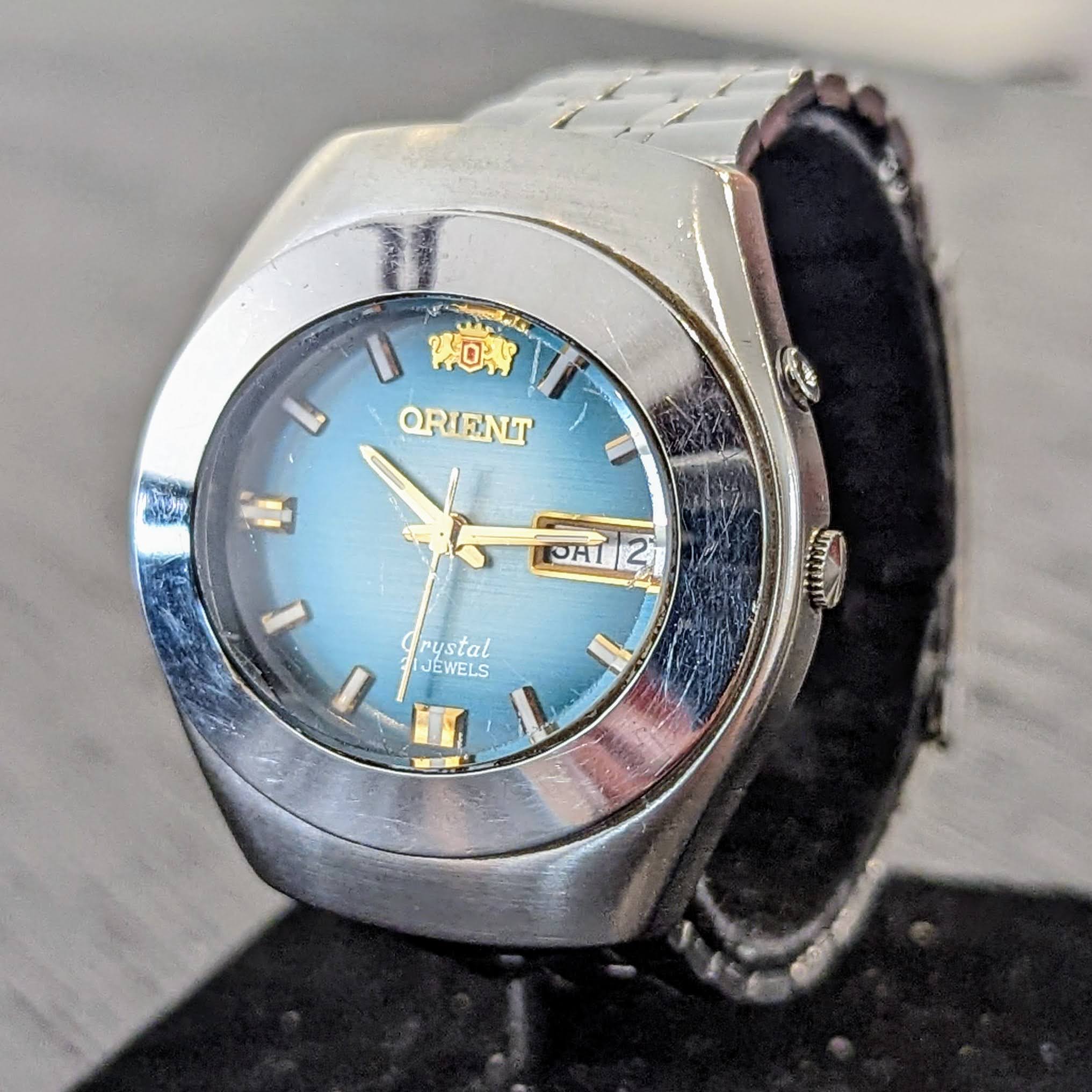 ORIENT Crystal Automatic Watch Day/Date Indicator Cal. 7S26A Wristwatch - Image 4