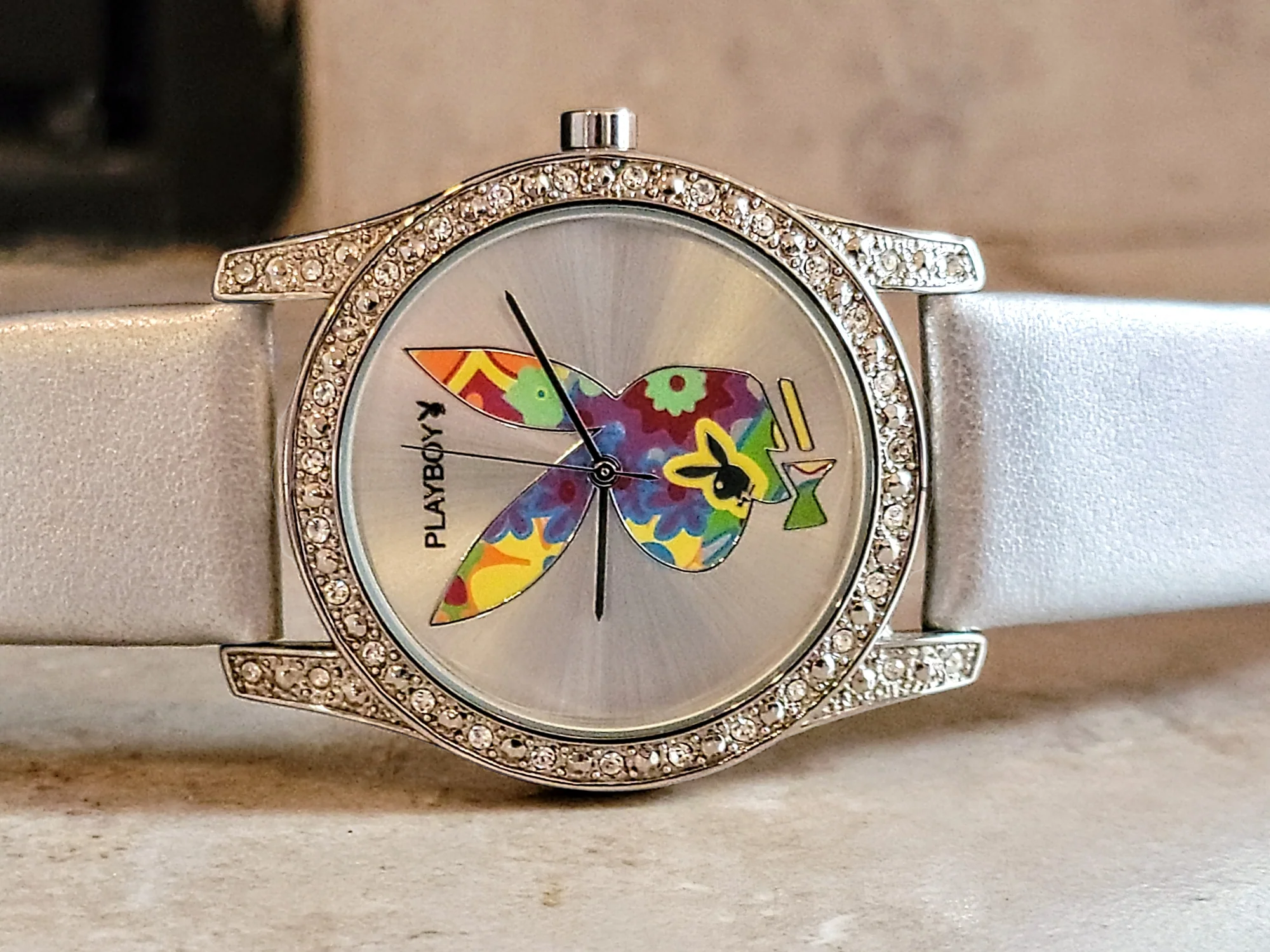 PLAYBOY Quartz Watch Diamond Bezel Wristwatch - Image 3