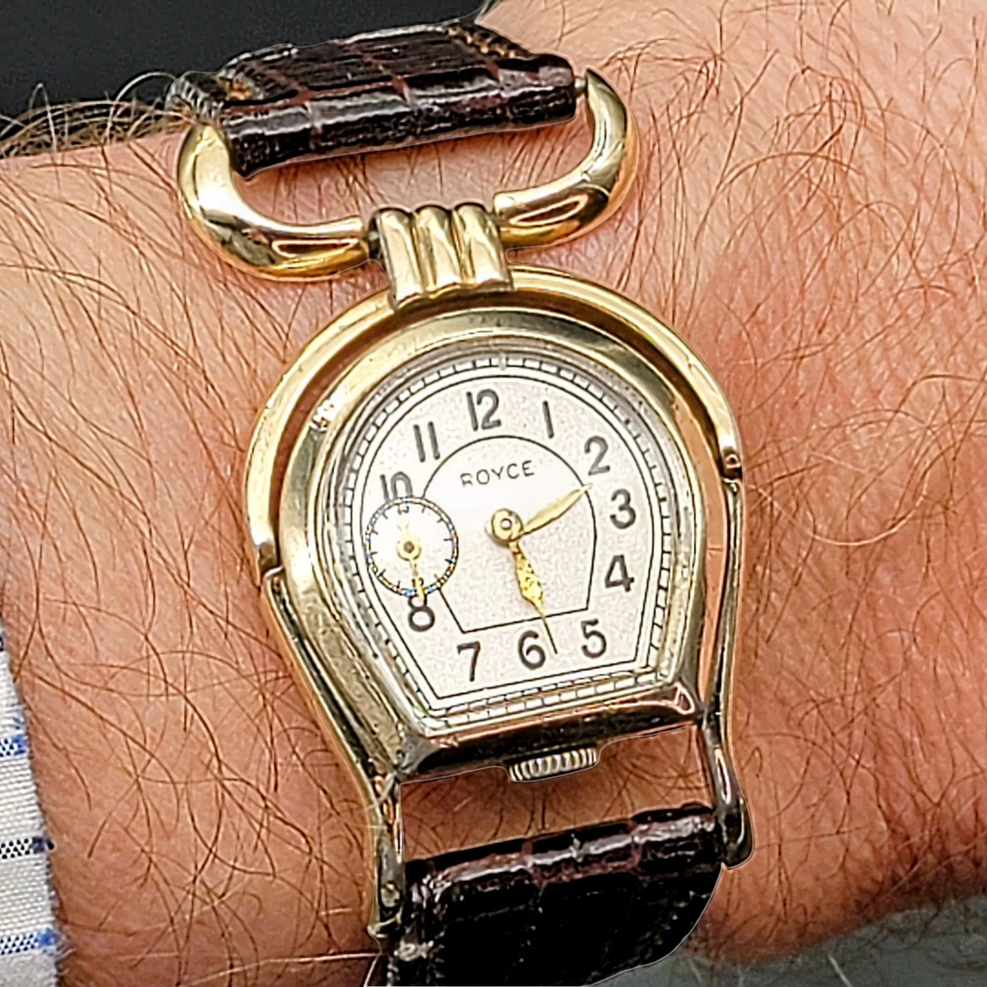 ROYCE Wristwatch "Horseshoe" Shaped Watch 17 Jewels Swiss - Image 13