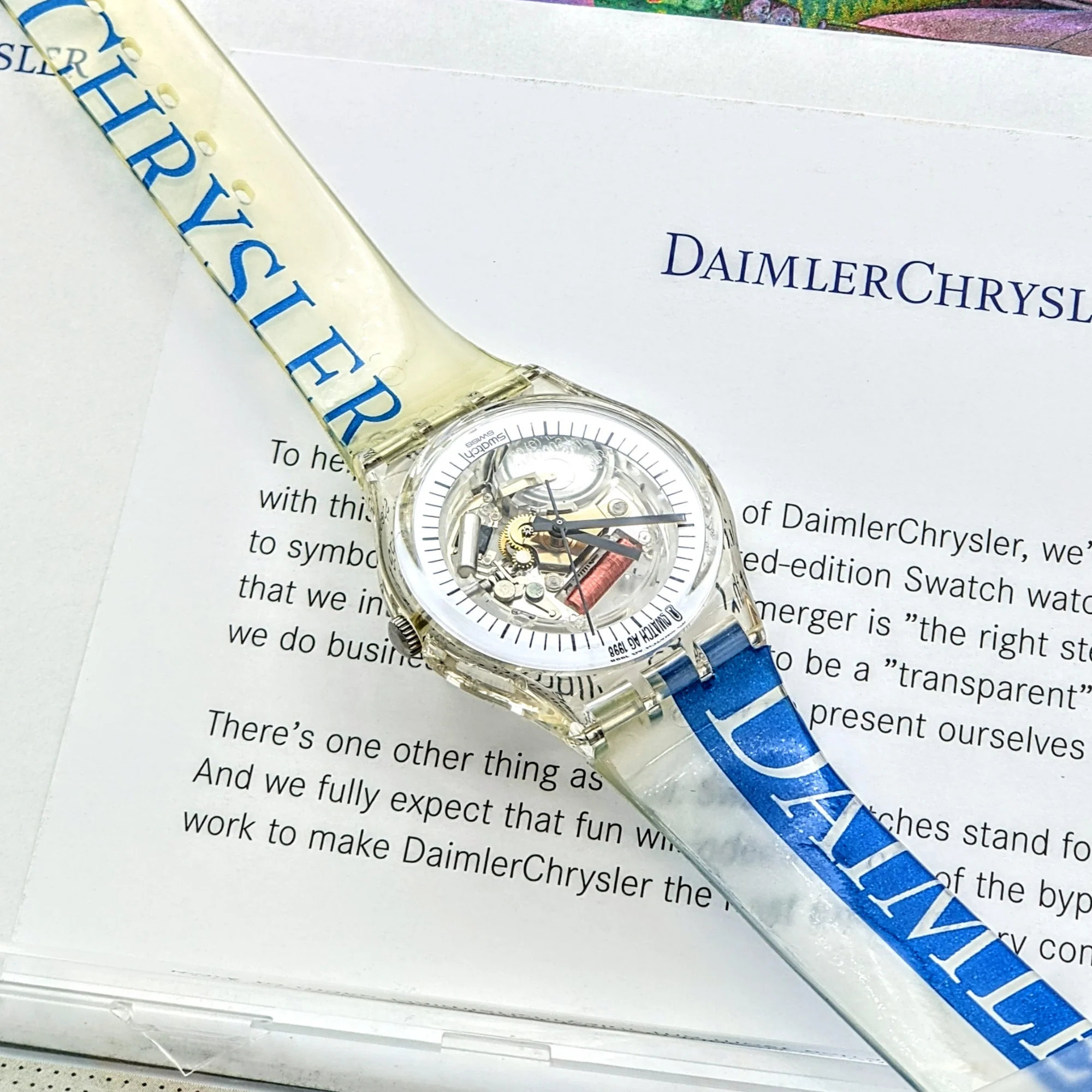 SWATCH Watch Daimler Chrysler Promotional Wristwatch - Box & Papers - Ref. GZ 157 - Image 9
