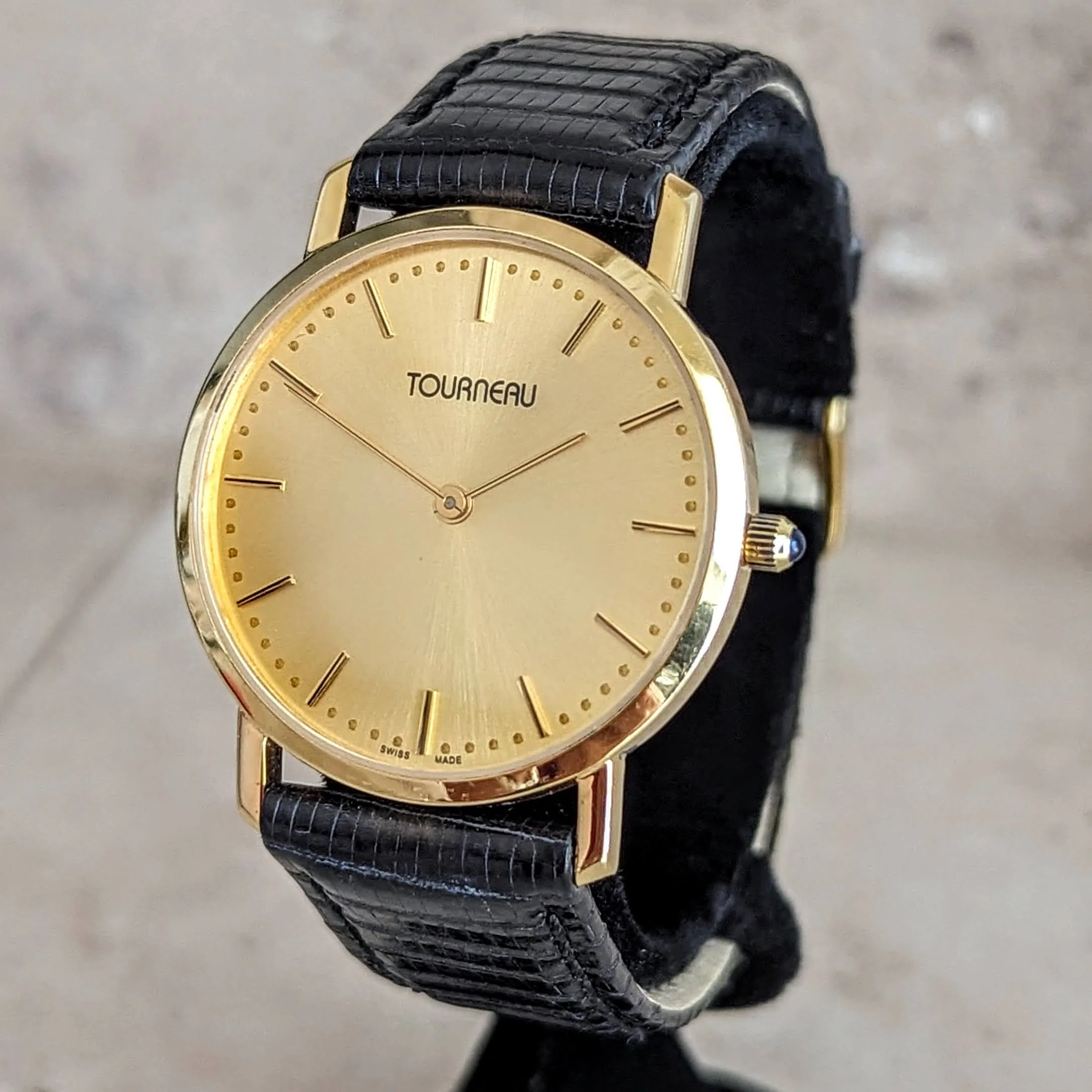 TOURNEAU Wristwatch 18K GOLD Swiss Made Cal. ETA 255.411 6J Quartz Watch 33mm - Image 5
