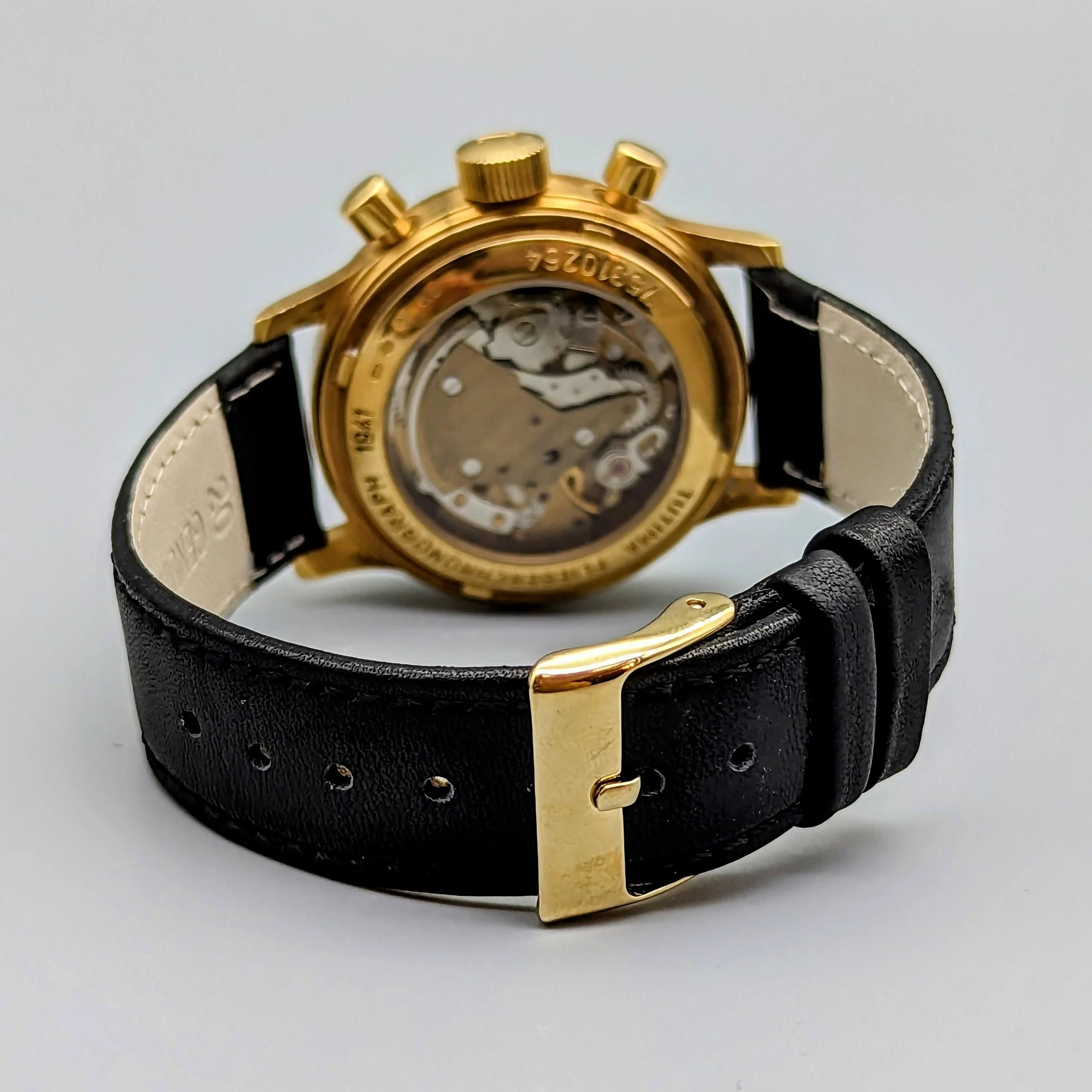 TUTIMA Flieger Chronograph 1941 Wristwatch 18K Yellow GOLD Pilot's Watch Ref. 753-01 - Image 10