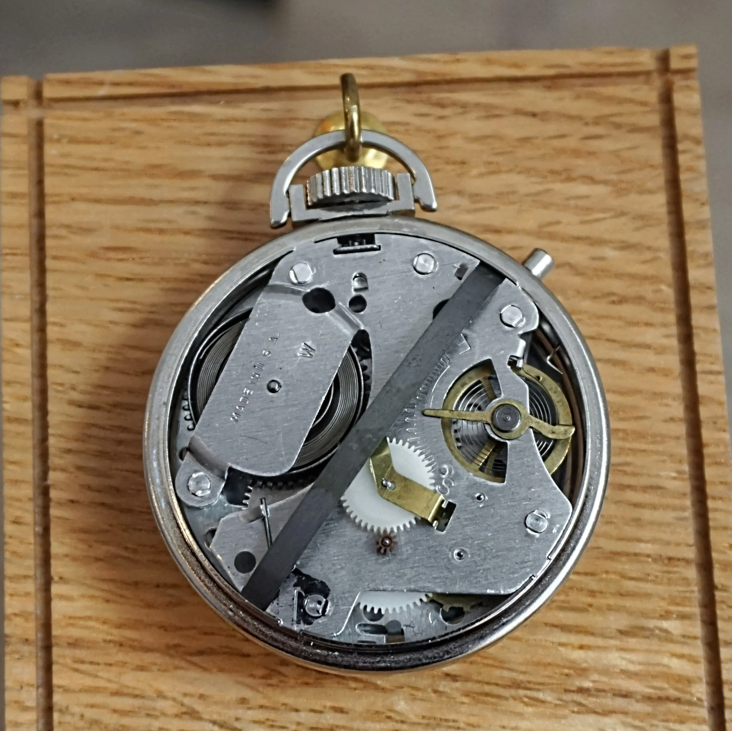 APOLLO Stop Watch U.S.A. Made Vintage Pocket Watch - RUNNING! - Image 8