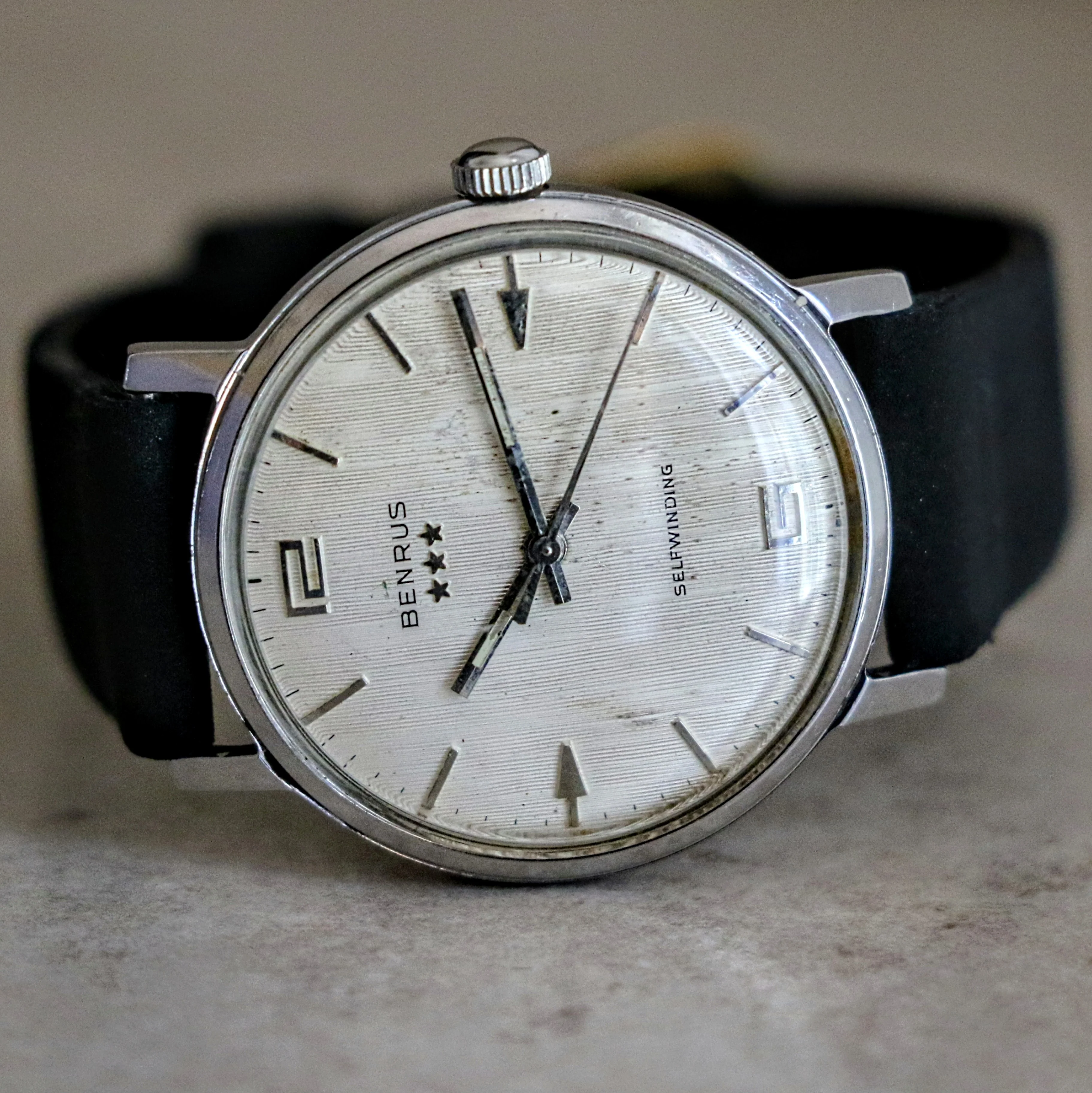 Vintage BENRUS 3 Stars Selfwinding Wristwatch Swiss Made Vintage Watch - Image 11