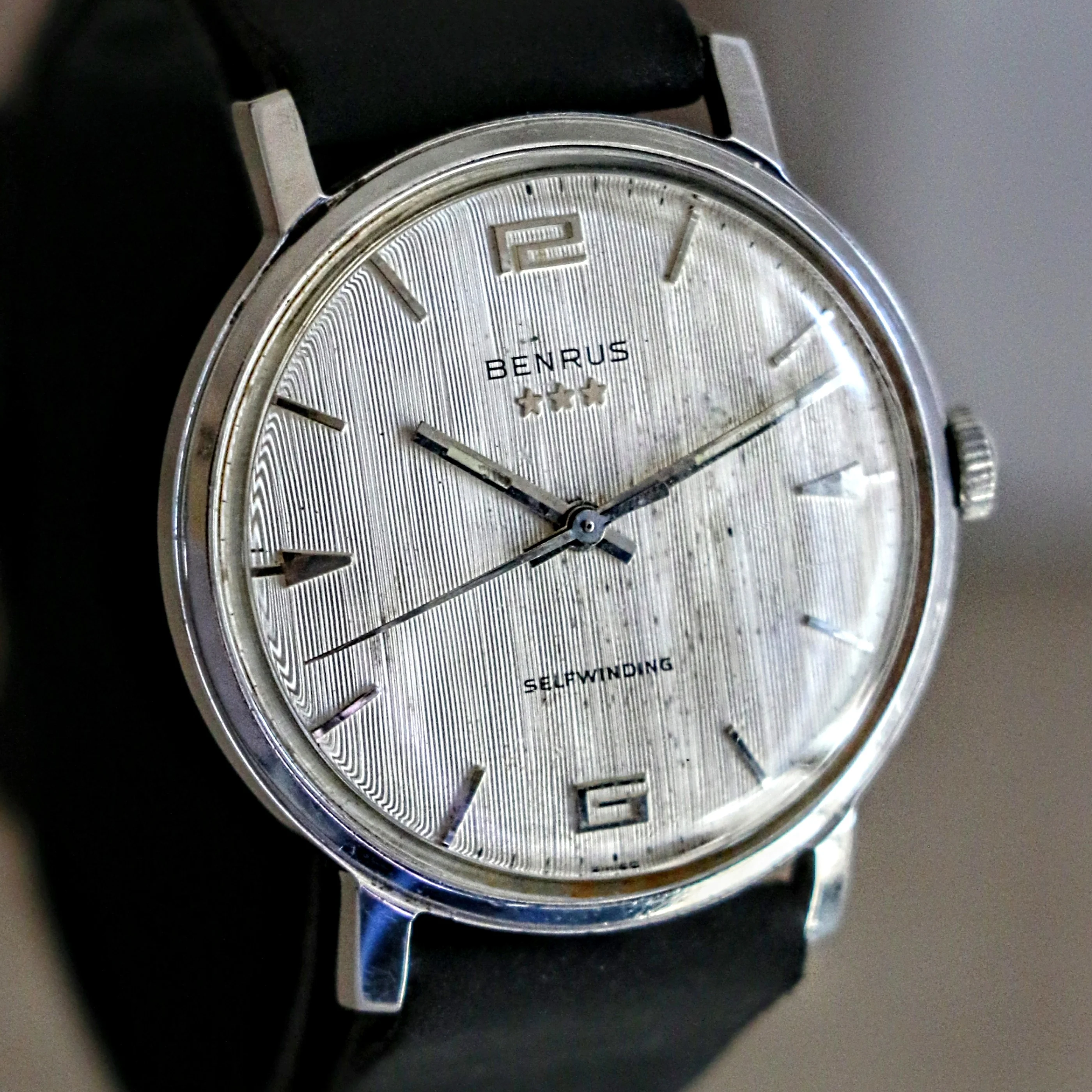 Vintage BENRUS 3 Stars Selfwinding Wristwatch Swiss Made Vintage Watch - Image 7