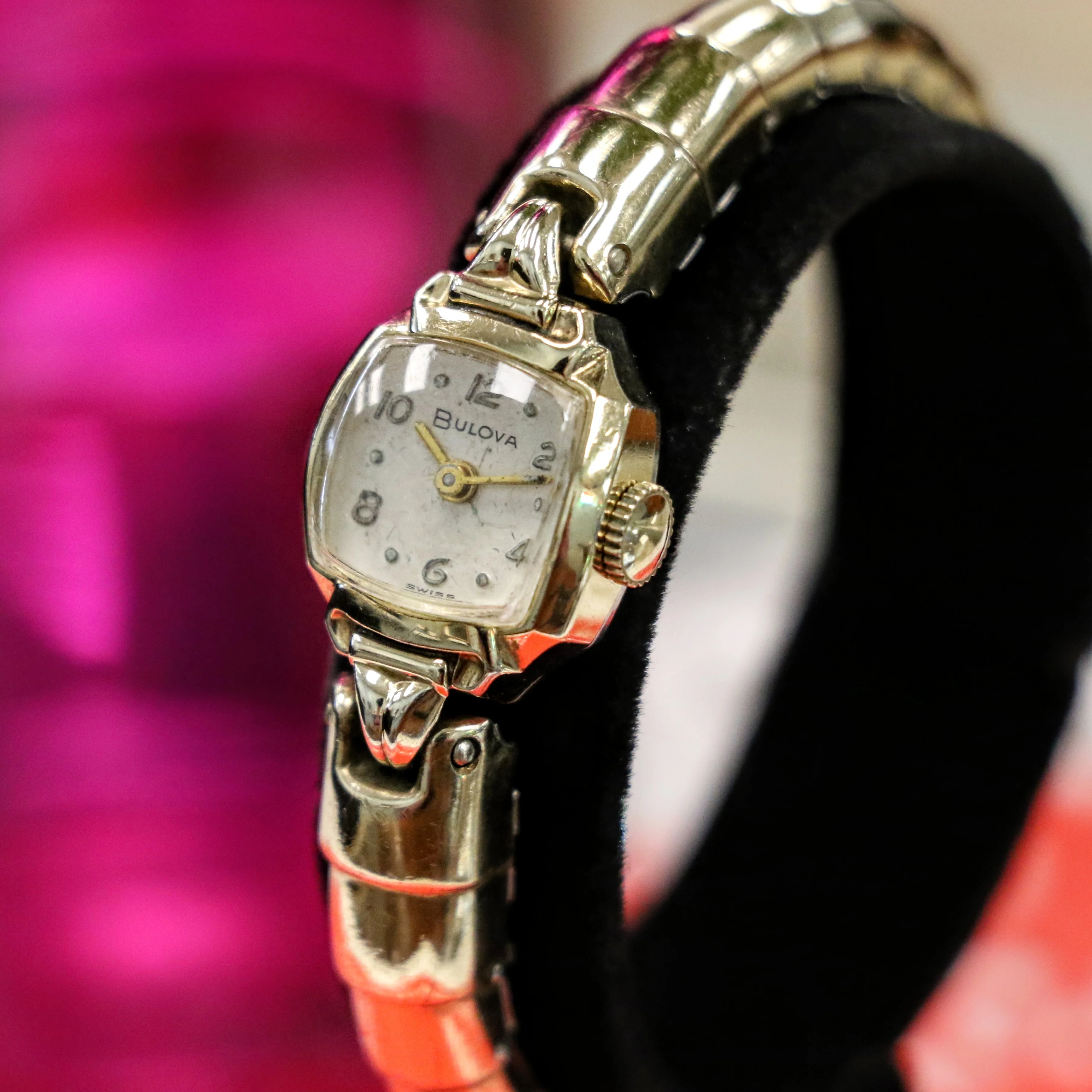 1971 BULOVA Ladies Watch 17 Jewels Cal. 6CL Swiss - SPEIDEL Spirit of Paris Bracelet - Image 4