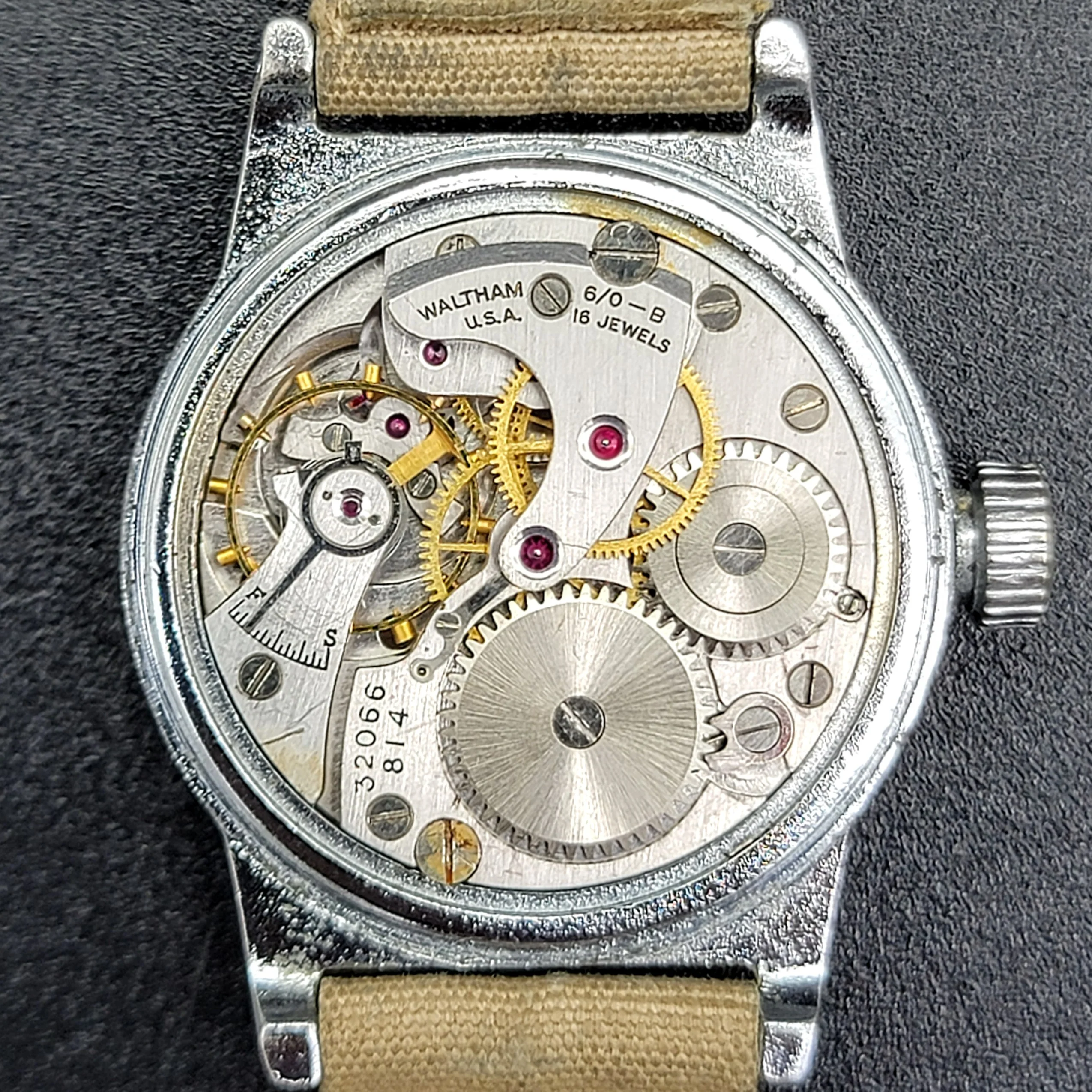 WWII Military Waltham Wristwatch Type A-11 U.S. Army - Image 10