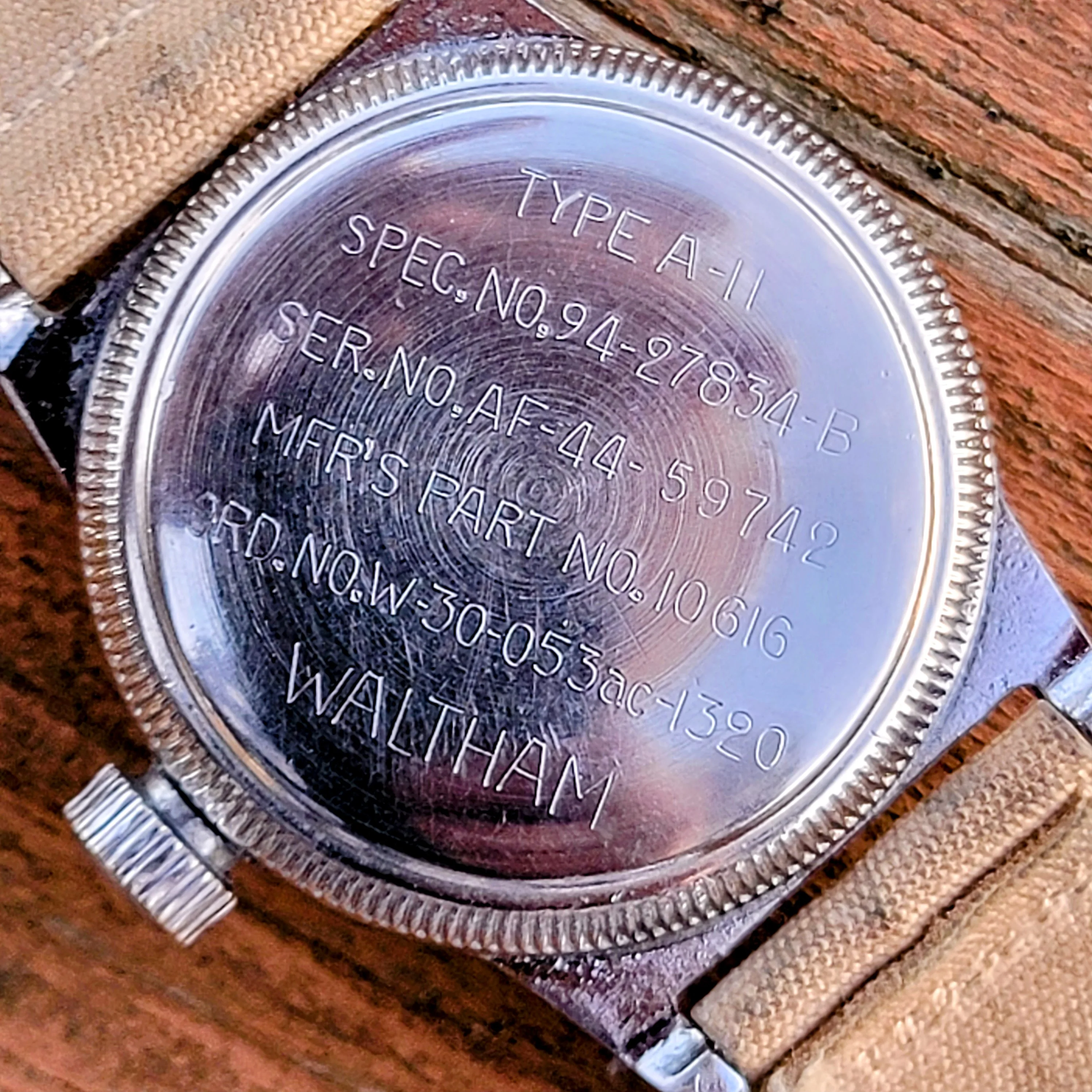 WWII Military Waltham Wristwatch Type A-11 U.S. Army - Image 5